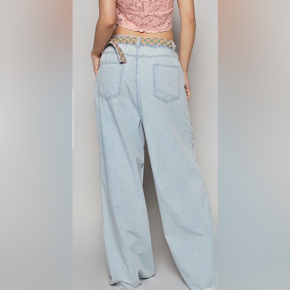 ❤️New POL Women's Jeans w/ Patchwork Heart and Star Design. Small, Medium, Large - Picture 3 of 5